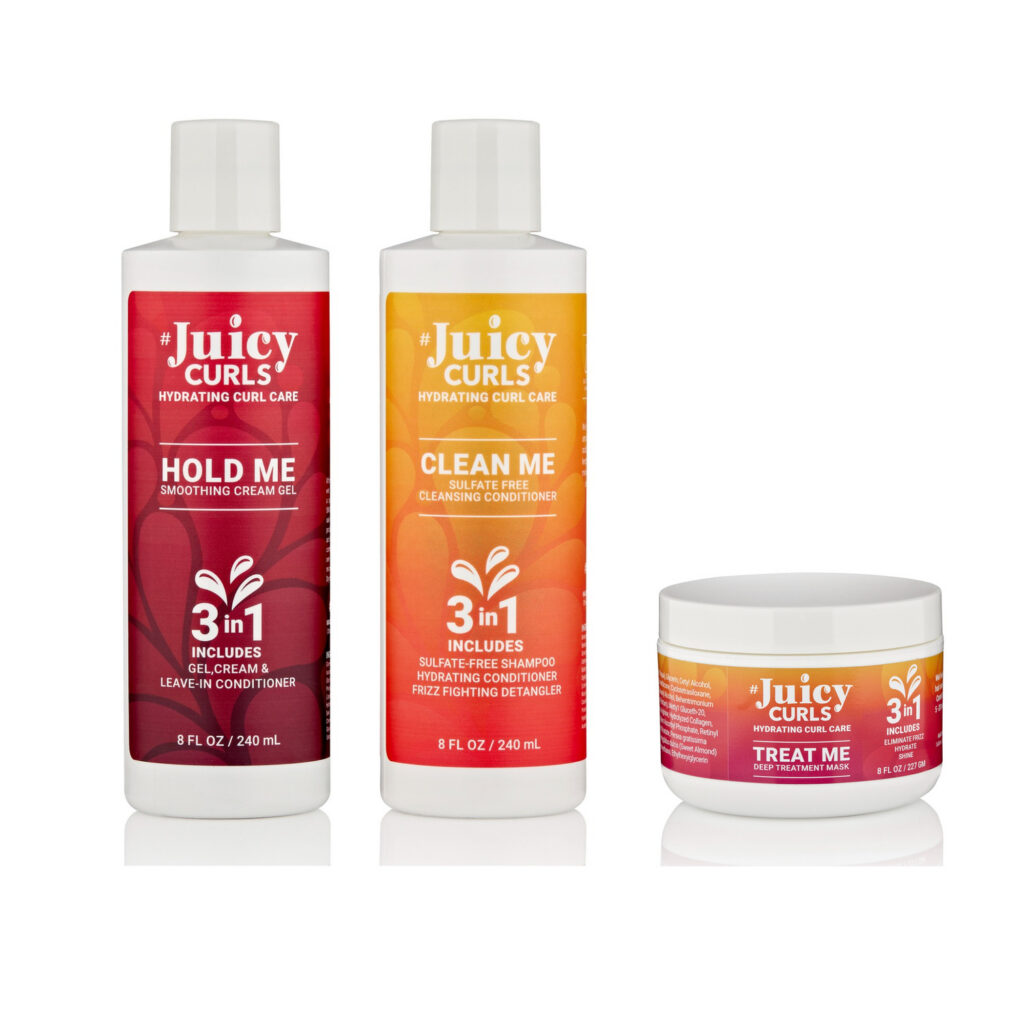 Juicy Curls Hydrate My Curls Set: Clean Me, Hold Me and Treat Me
